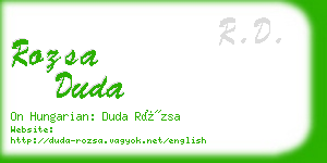 rozsa duda business card